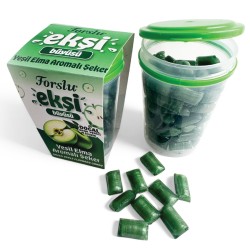 Sour Green Apple Flavored Candy - Plastic Box - 140 GR