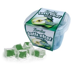 Sweet & Sour Green Apple Flavored Turkish Delight  - 180 GR. Plastic Box